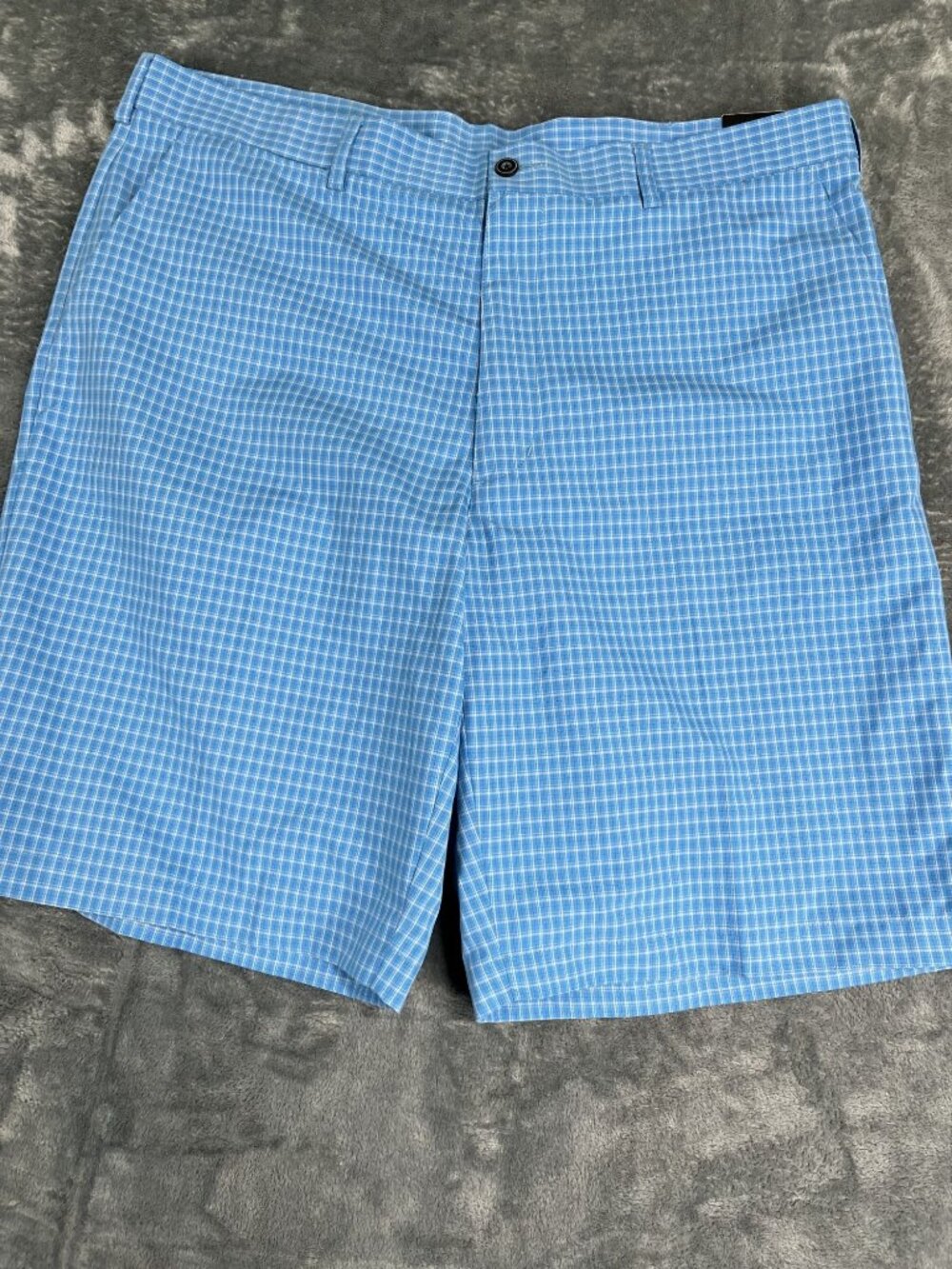 Fairway Outfitters Mens Blue Plaid Golf Shorts 38 NWT